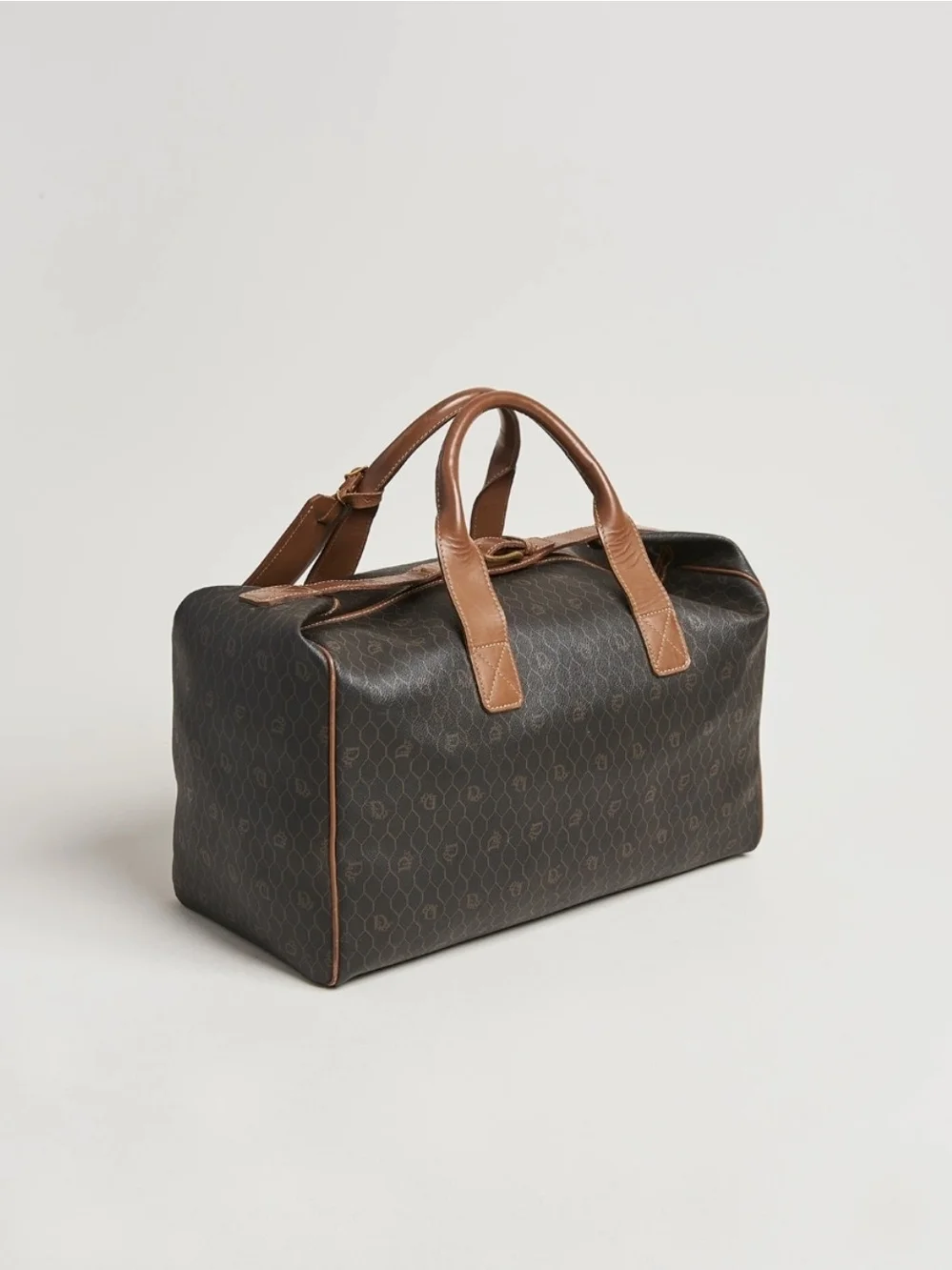 Christian Dior Boston Travel Duffel Bag with Tan Leather Trim 40cm